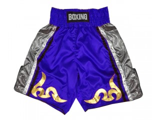 Pantalon  de boxeo personalizados : KNBSH-030-Azul